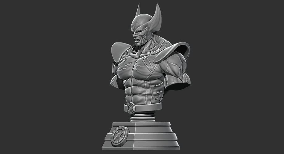 Wolverine bust from Marvel - 3D print - STL file 3D Print 227861