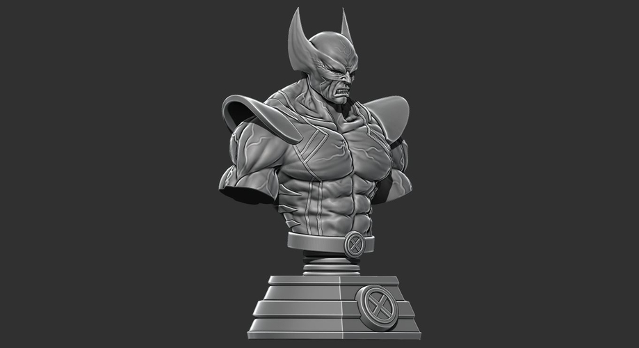 Wolverine bust from Marvel - 3D print - STL file 3D Print 227865