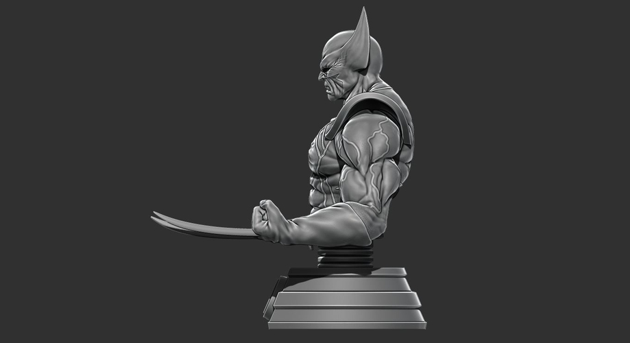 Wolverine bust from Marvel - 3D print - STL file 3D Print 227867