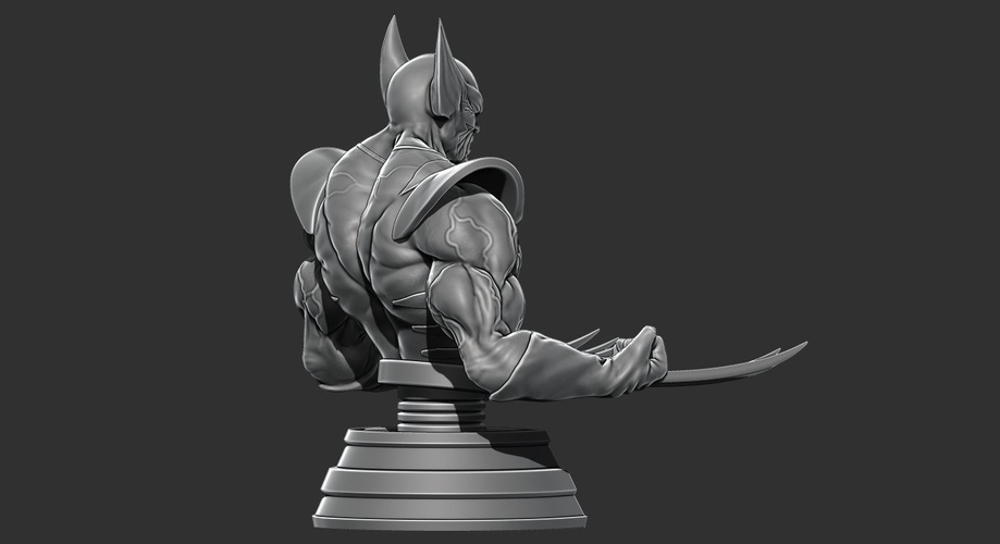 Wolverine bust from Marvel - 3D print - STL file 3D Print 227868
