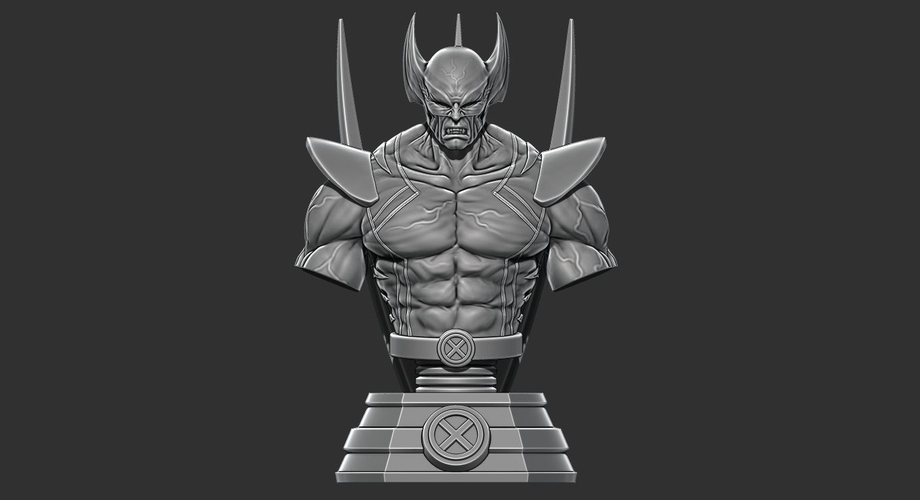 Wolverine bust from Marvel - 3D print - STL file 3D Print 227869