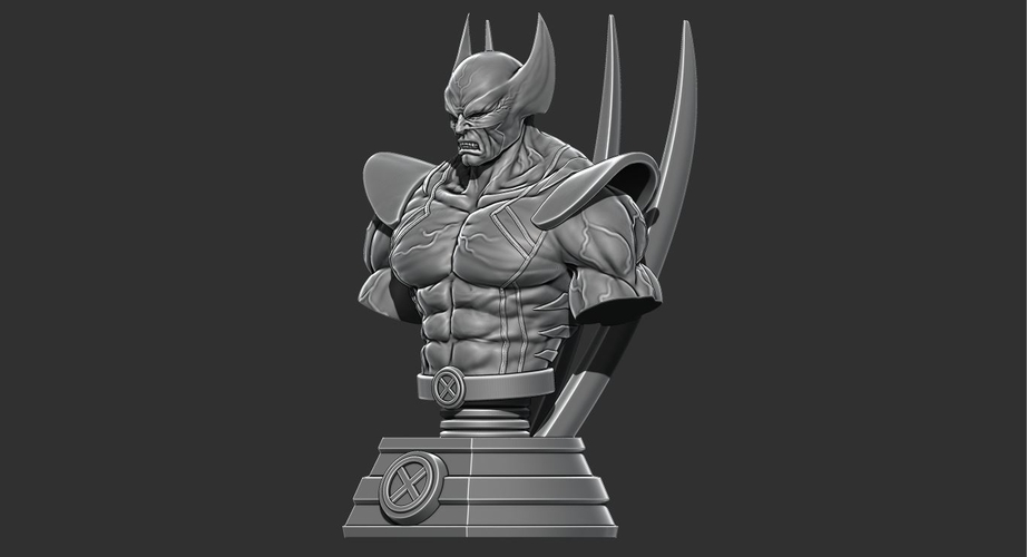 Wolverine bust from Marvel - 3D print - STL file 3D Print 227870