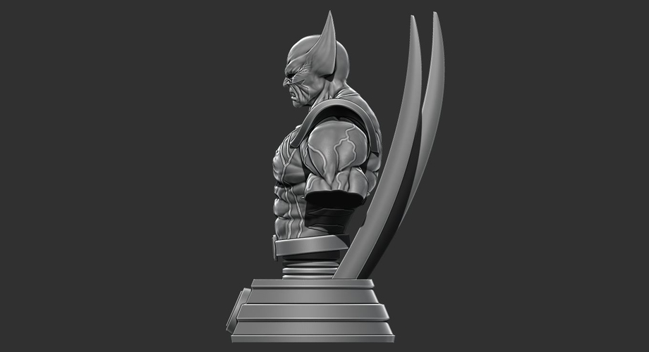 Wolverine bust from Marvel - 3D print - STL file 3D Print 227871