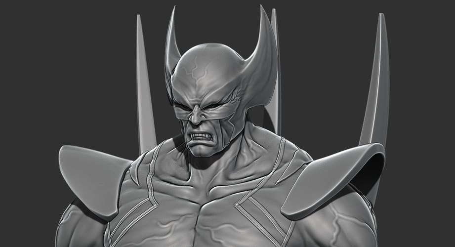 Wolverine bust from Marvel - 3D print - STL file 3D Print 227873