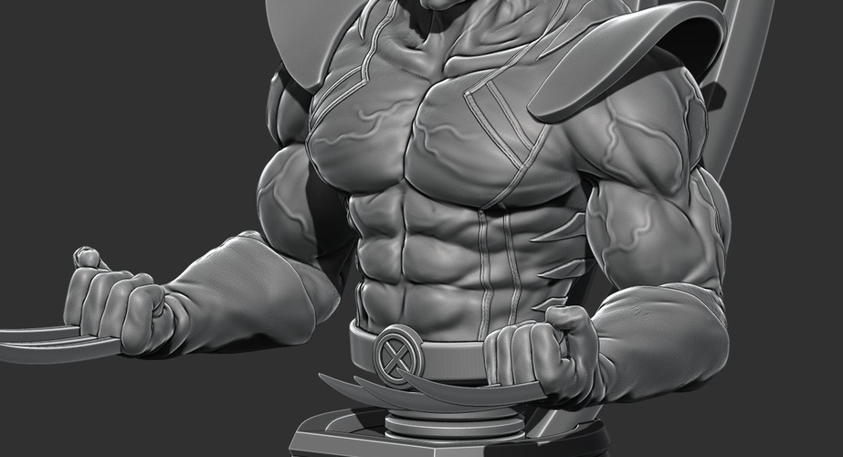 Wolverine bust from Marvel - 3D print - STL file 3D Print 227874