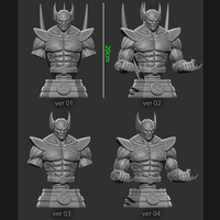 Wolverine bust from Marvel - 3D print - STL file - Thumbnail 24
