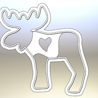 Moose- сookie cutters- 60 and 95mm (or 2,36" and 3,74") (Free) - Thumbnail 5