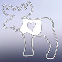 Moose- сookie cutters- 60 and 95mm (or 2,36" and 3,74") (Free) - Thumbnail 7