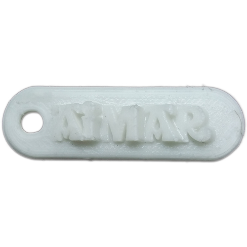 AIMAR Personalized keychain embossed letters 3D Print 228208