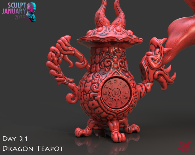 Dragon Tea Pot Cannon 3D Print 228227