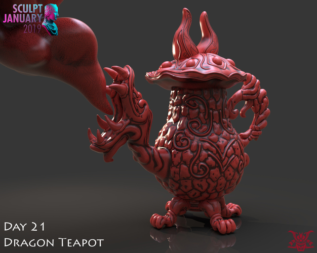 Dragon Tea Pot Cannon 3D Print 228228