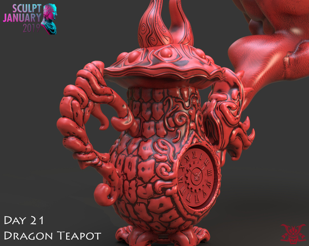 Dragon Tea Pot Cannon 3D Print 228229