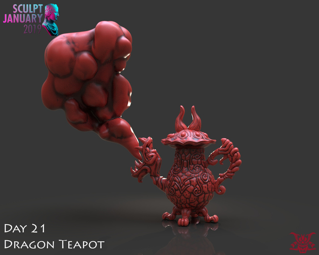 Dragon Tea Pot Cannon 3D Print 228232