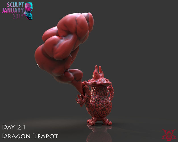 Dragon Tea Pot Cannon 3D Print 228233
