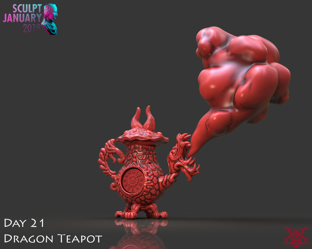 Dragon Tea Pot Cannon 3D Print 228234