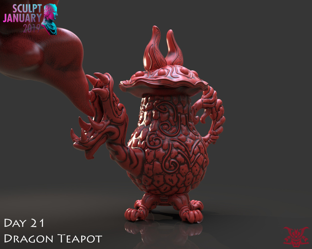 Dragon Tea Pot Cannon 3D Print 228236