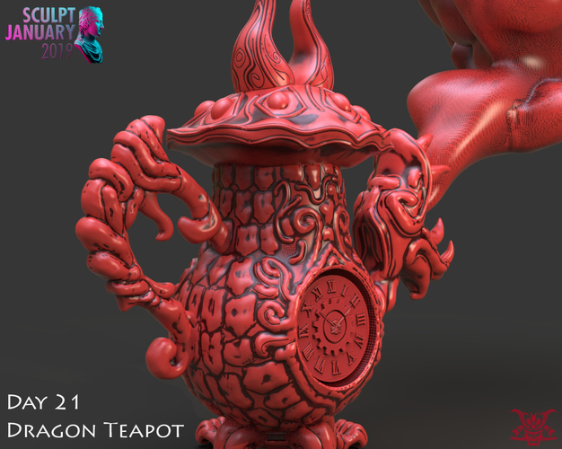 Dragon Tea Pot Cannon 3D Print 228237
