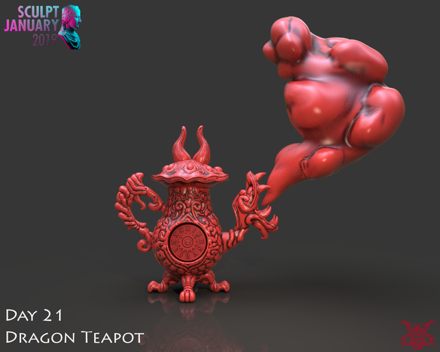 Dragon Tea Pot Cannon 3D Print 228238