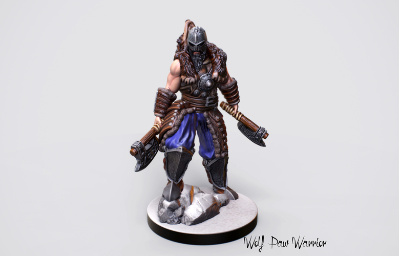 Nordic Warrior Miniature 3D Print 228316
