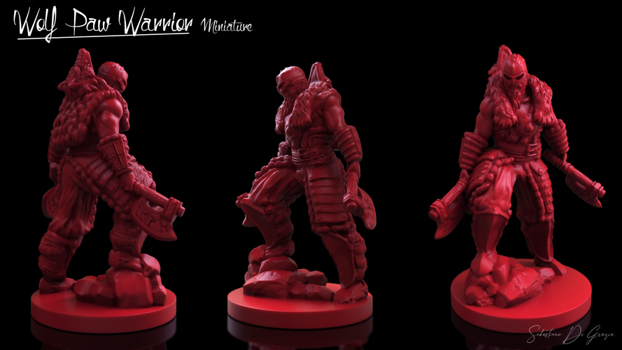 Nordic Warrior Miniature 3D Print 228319