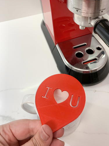 Valentine's Coffee Stencil 3D Print 228358