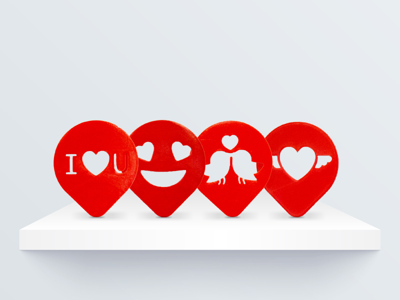 Valentine's Coffee Stencil