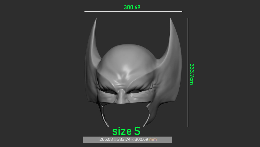 Wolverine Mask - Helmet For Cosplay from Marvel Scale 1:1 3D Print 228395