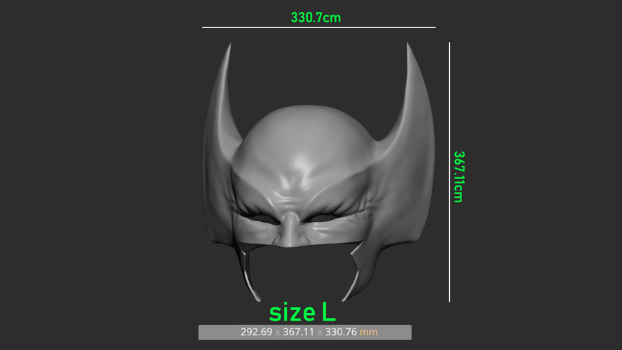 Wolverine Mask - Helmet For Cosplay from Marvel Scale 1:1 3D Print 228397