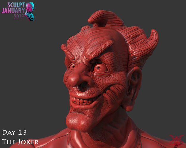 Bust of The Joker 3D Print 228443