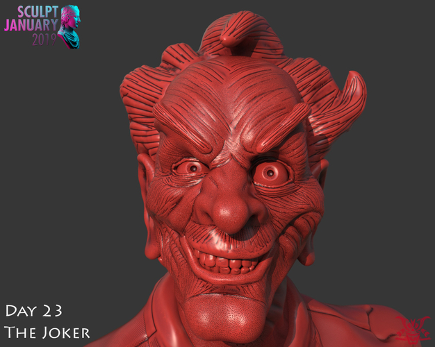 Bust of The Joker 3D Print 228444