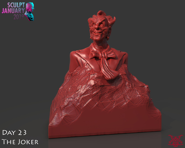 Bust of The Joker 3D Print 228445