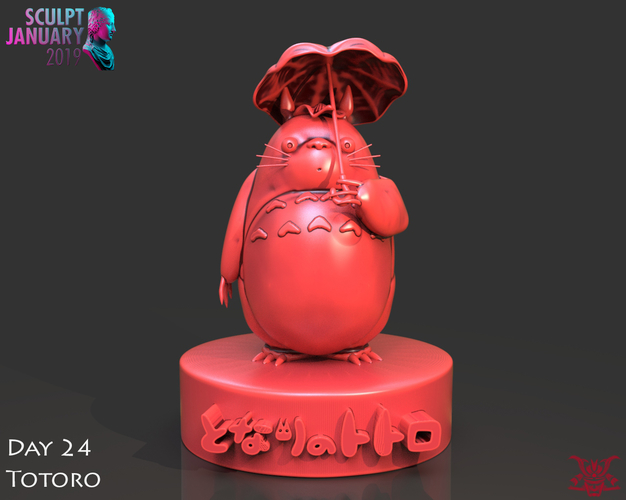 Totoro Sculpture 3D Print 228450