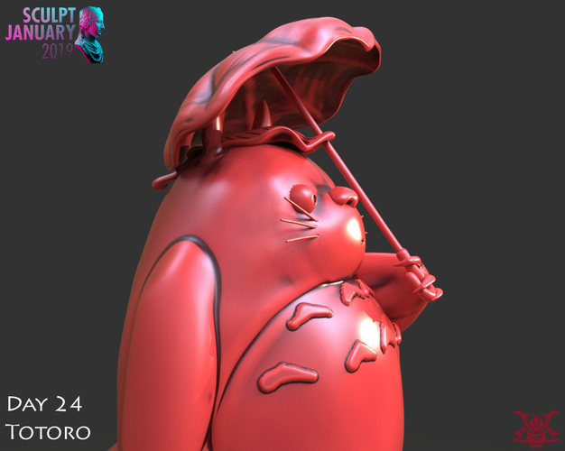 Totoro Sculpture 3D Print 228451