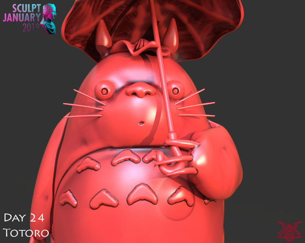 Totoro Sculpture 3D Print 228453