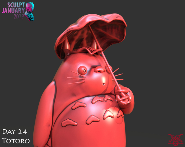 Totoro Sculpture 3D Print 228454