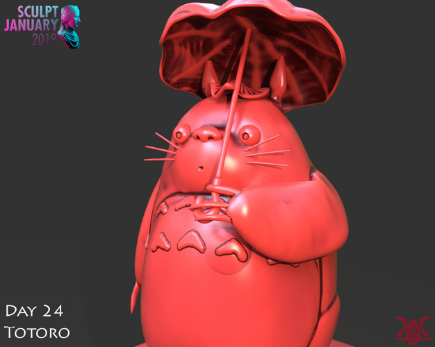 Totoro Sculpture 3D Print 228455