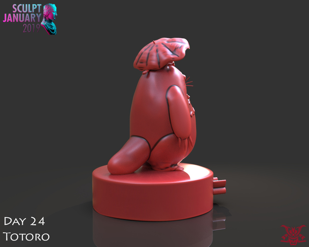 Totoro Sculpture 3D Print 228457