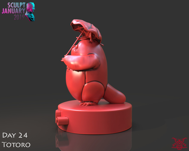 Totoro Sculpture 3D Print 228459