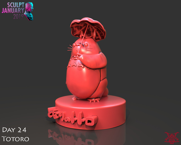Totoro Sculpture 3D Print 228460