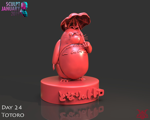 Totoro Sculpture 3D Print 228462