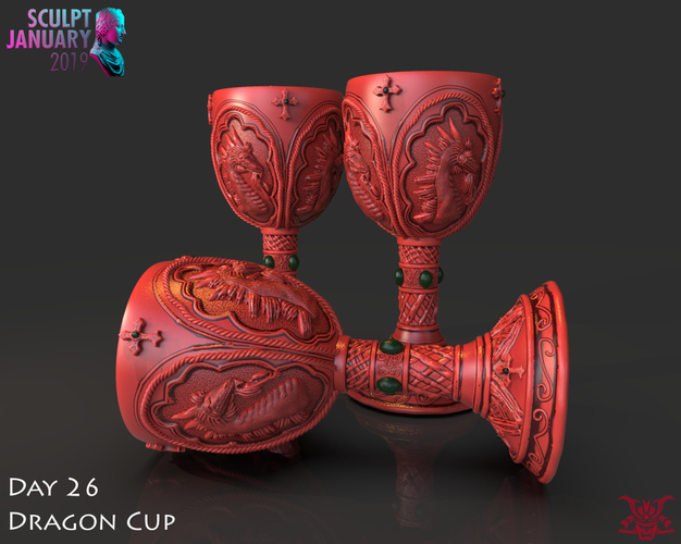 Dragon Cup 3D Print 228530