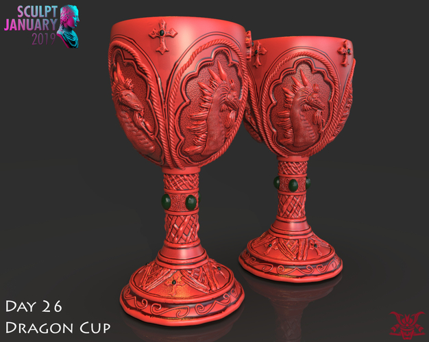 Dragon Cup 3D Print 228533