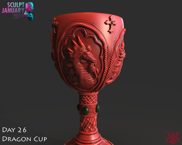 Dragon Cup 3D Print 228536