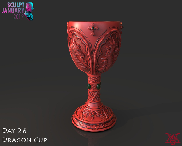 Dragon Cup 3D Print 228538