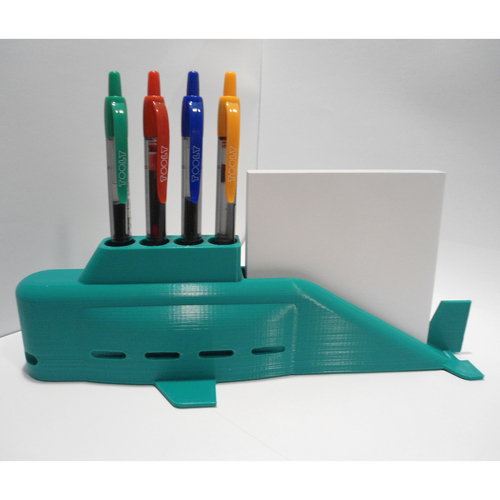 Submarine Pens and Business Cards Holder 3D Print 228666