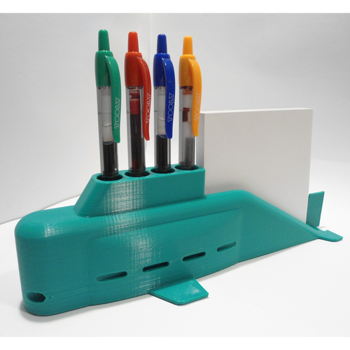 Submarine Pens and Business Cards Holder 3D Print 228667