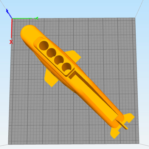 Submarine Pens and Business Cards Holder 3D Print 228668