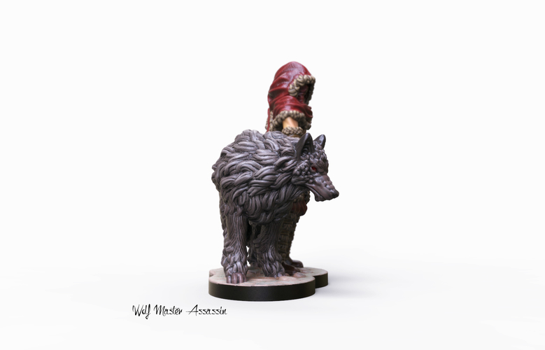 32mm Miniature Wolf Master Assassin 3D Print 228693