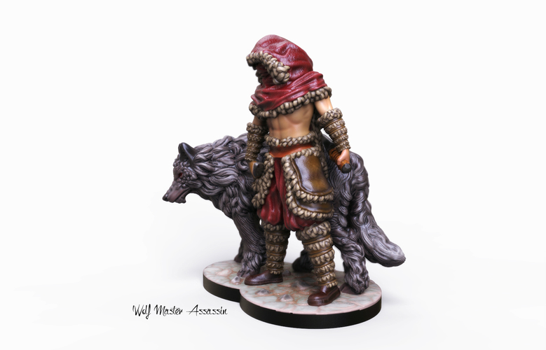 32mm Miniature Wolf Master Assassin 3D Print 228694