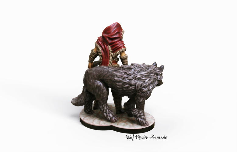 32mm Miniature Wolf Master Assassin 3D Print 228695